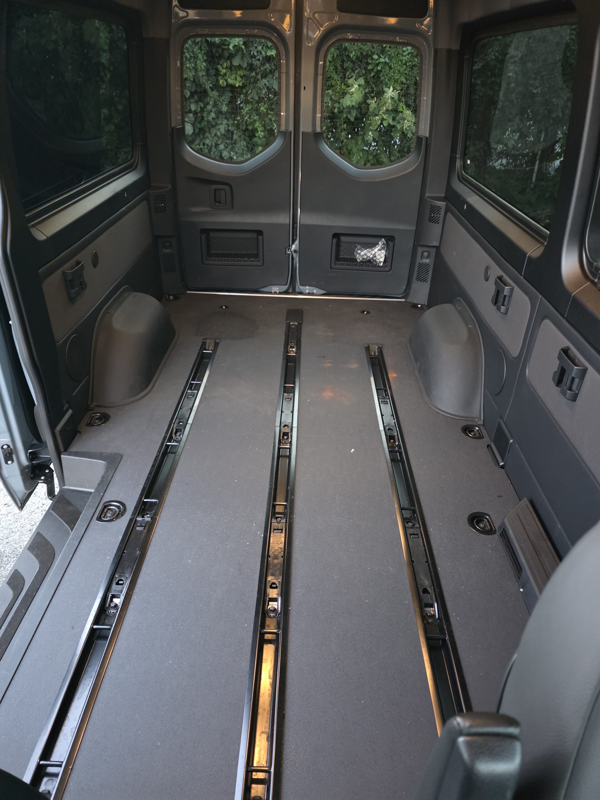 Sprinter with rows out in NYC